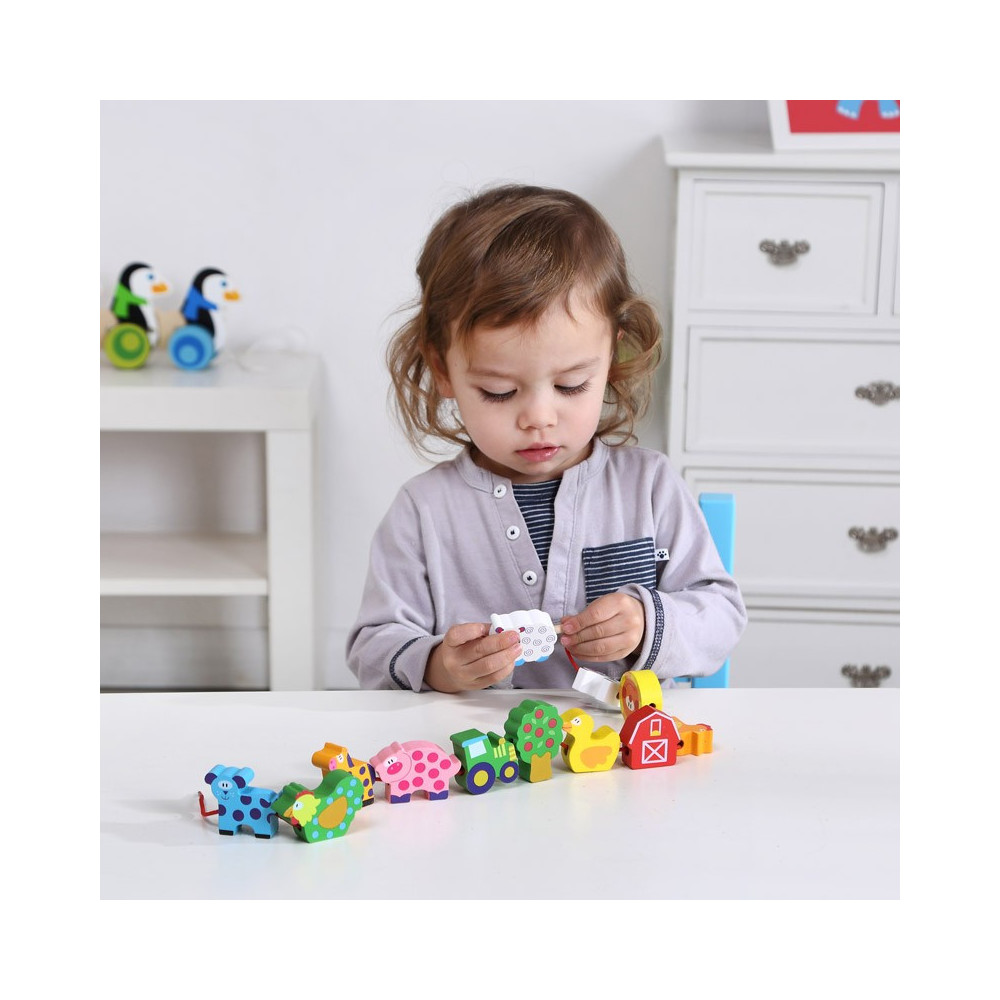Perle En Bois A Lacer Theme La Ferme 13 Pieces Perle En Bois A Lacer Theme La Ferme 13 Pieces