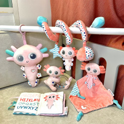 Peluche Veilleuse sans pile Phosphorescente Anatole l'Axolotl - 25cm