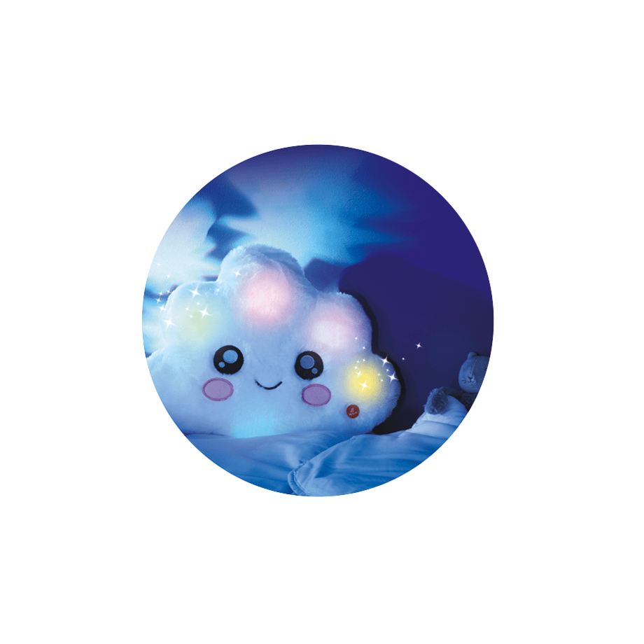 Kawai Coussin Lumineux NUAGE - peluche veilleuse déco chambre d'enfant