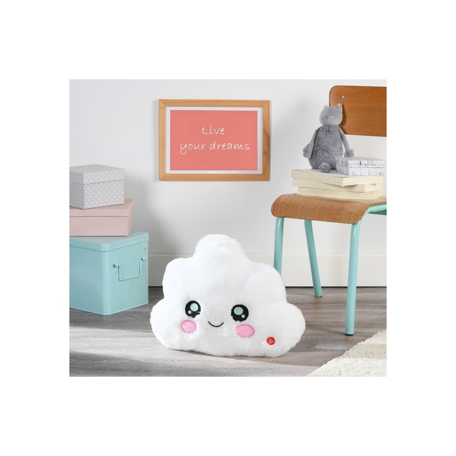 Kawai Coussin Lumineux NUAGE - peluche veilleuse déco chambre d'enfant