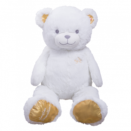 Peluche géante ours or
