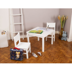 Table Enfant - En bois - Blanc - 4-7 ans