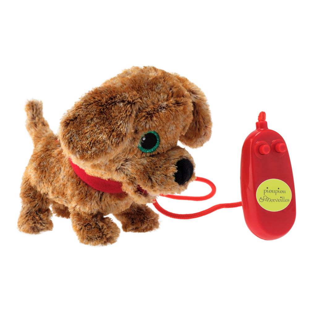 Noisette chien en peluche qui marche et aboie, jouet enfant 3+