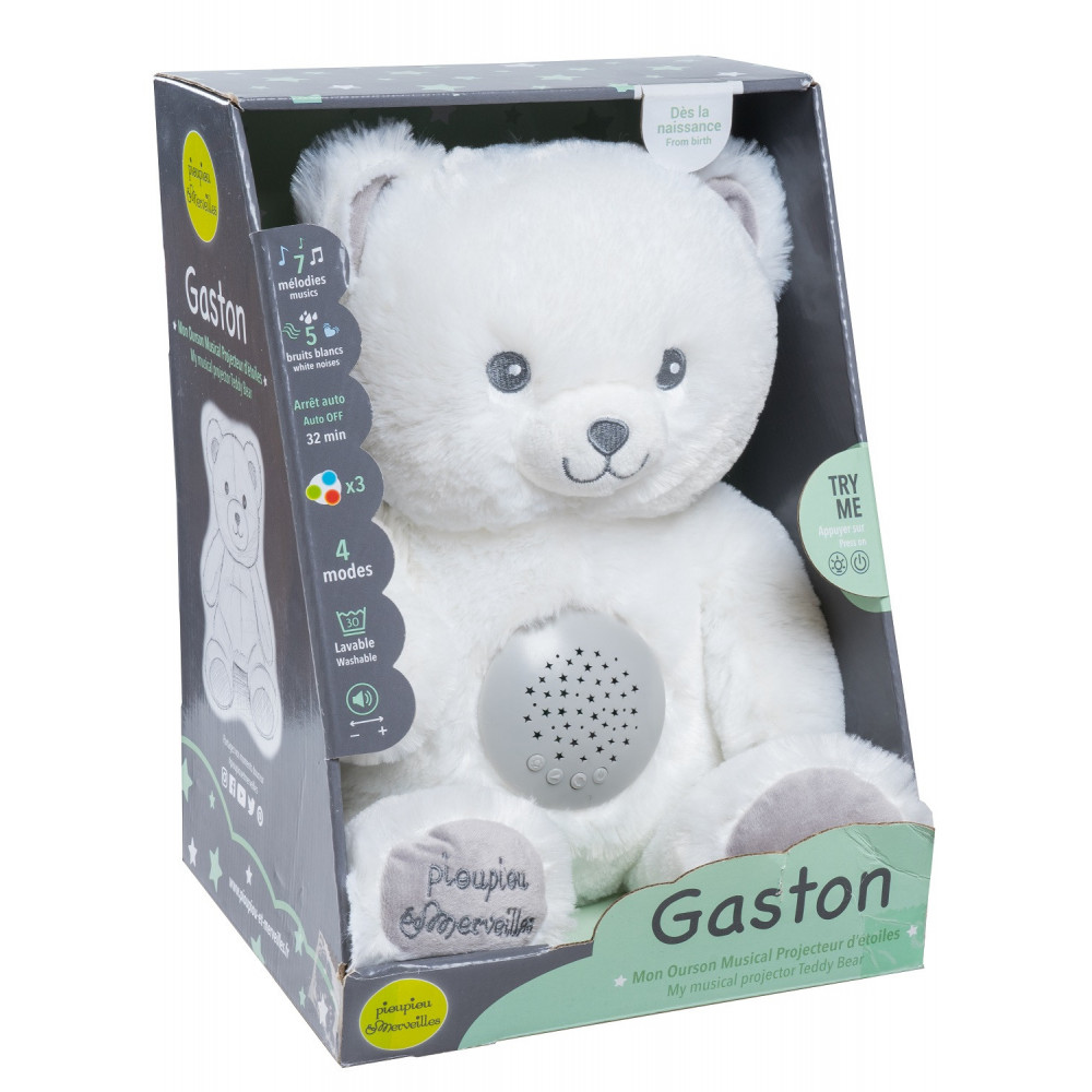 Veilleuse Musicale Et Lumineuse Peluche,Peluche Veilleuse Bébé Bruit  Blanc,Peluche Berceuse Bebe,Peluche Projecteur D'Étoiles[u3330]