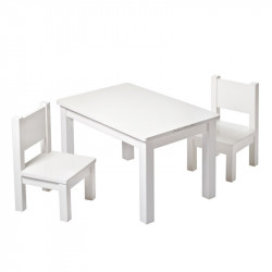 table-blanche-en bois enfant-1-4 ans - tout-petit- Montessori