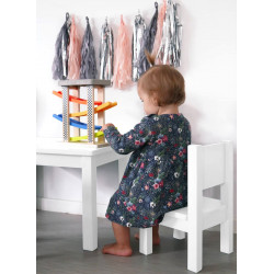 table-blanche-en bois enfant-1-4 ans - tout-petit- Montessori