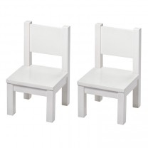 Lot de 2 - Ma première chaise Enfant - Montessori - Blanc - 1-4 ans