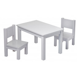 Ensemble Montessori - Table et Chaises enfant 1-4 ans - Gris