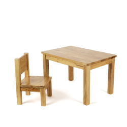 Ensemble Montessori - Table et Chaise enfant 1-4 ans - Bois naturel