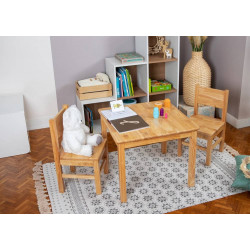 Table en bois enfant 4-7 ans - Bois naturel