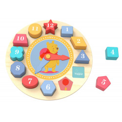 Pyramide d'apprentissage des chiffres en bois - Mickey et Minnie