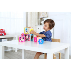 Pyramide d'apprentissage des chiffres en bois - Mickey et Minnie