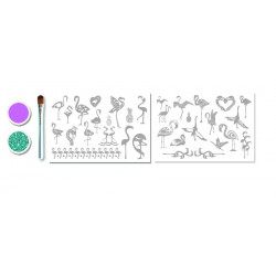 Mini Kit Tatouages Flamand Rose -Glitza