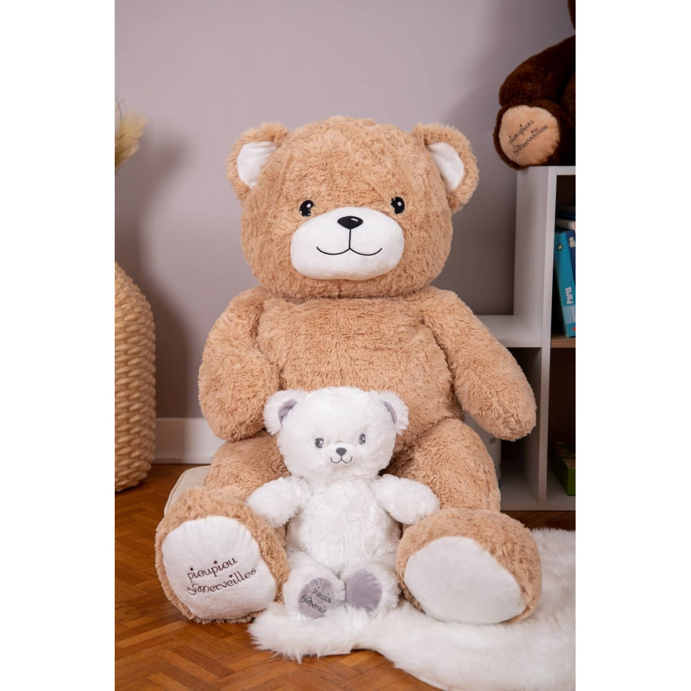 Sweety-Toys 5376 nounours géant 120 cm beige avec pull à capuche - dou