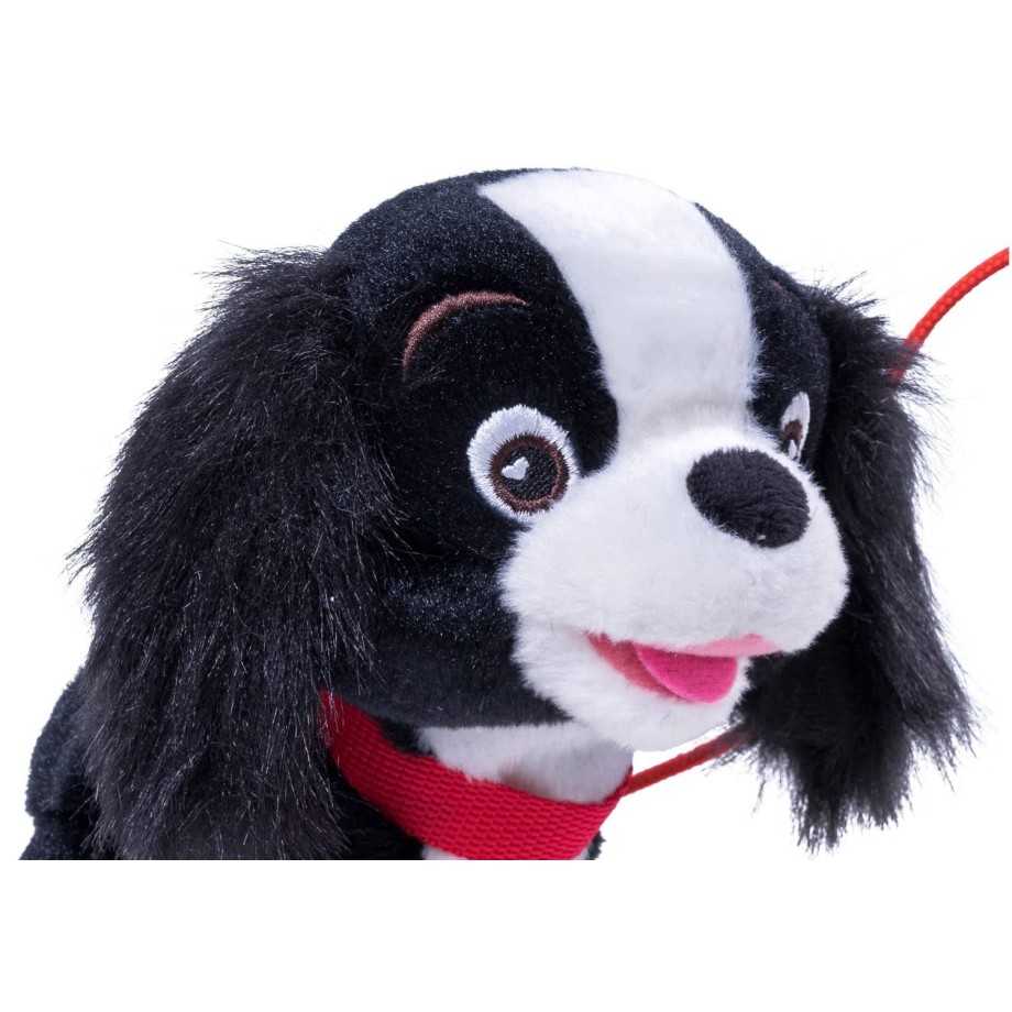 Roxie chien en peluche qui marche et aboie, jouet enfant 3+. Chien a promener en laisse.