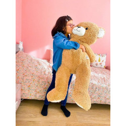 Giant teddy bear Gaston - Beige 100cm