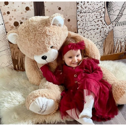 Giant teddy bear Gaston - Beige 100cm