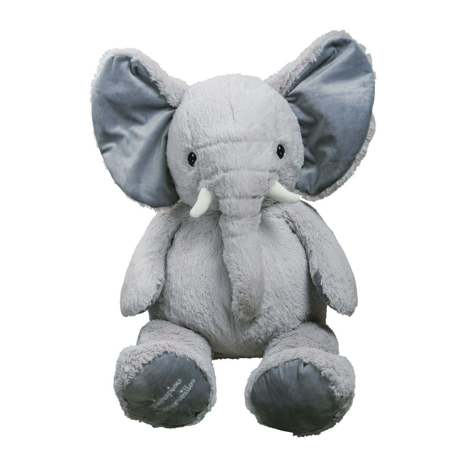 Peluche Made in France - Eléphant Jojo gris géant - peluche 100cm