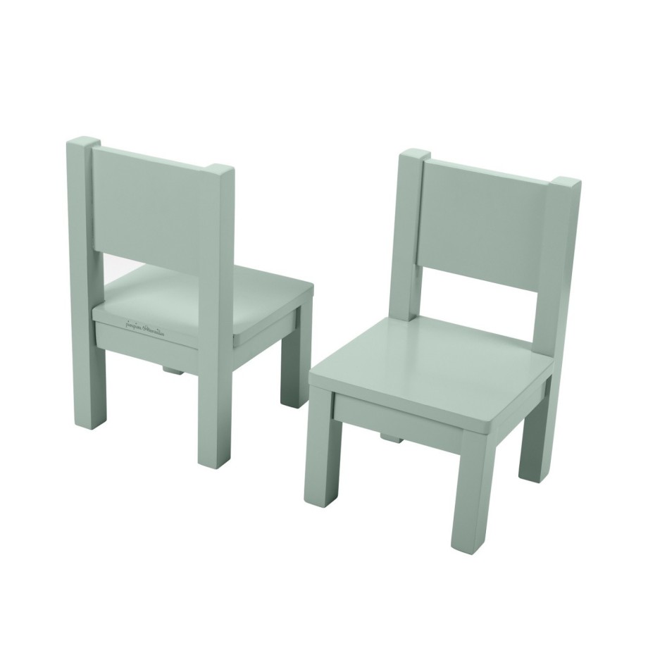 Lot de 2 Ma première chaise enfant MONTESSORI Vert sauge 1-4 ans