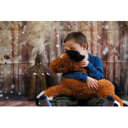 Peluche géante Lucky le cheval - 80 cm