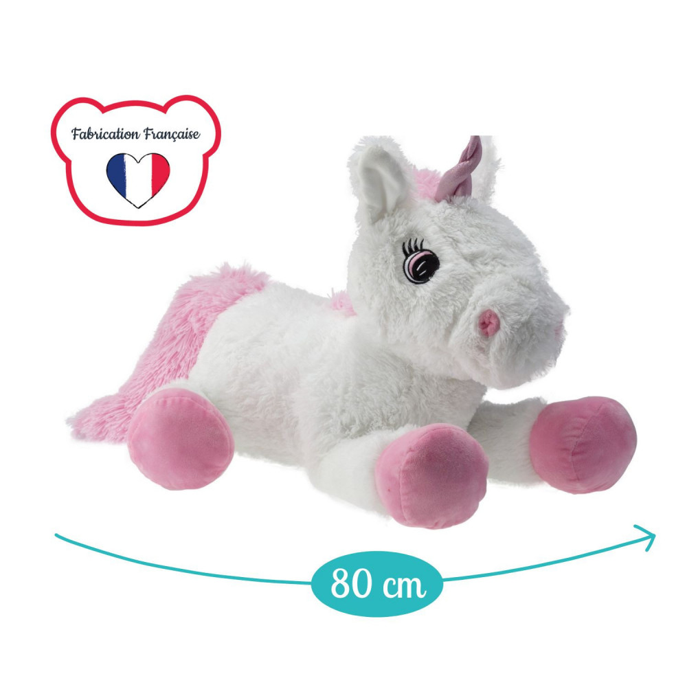 Peluche géante - Lady- Licorne en peluche 80cm - Made in France