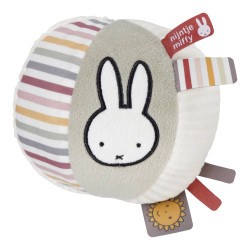 Balle grelot en tissu Miffy - Fluffy Rose