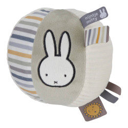 Balle grelot en tissu Miffy - Fluffy Bleu-Vert