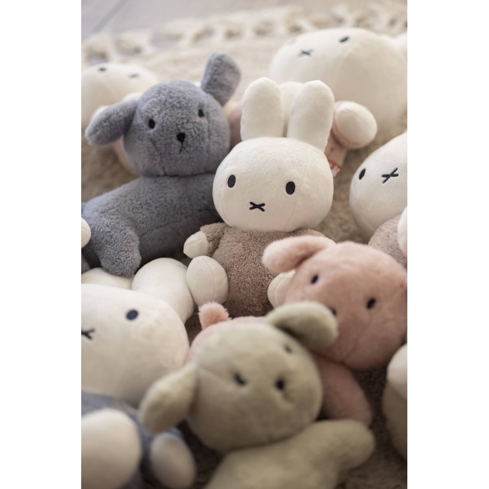 Miffy peluche fluffy taupe, peluche 35cm lapin pour cadeau bébé