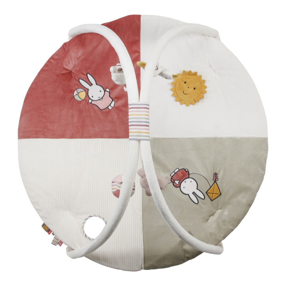 Grand tapis d'activités bébé Miffy avec arches et jouets d'éveil - Fluffy  rose