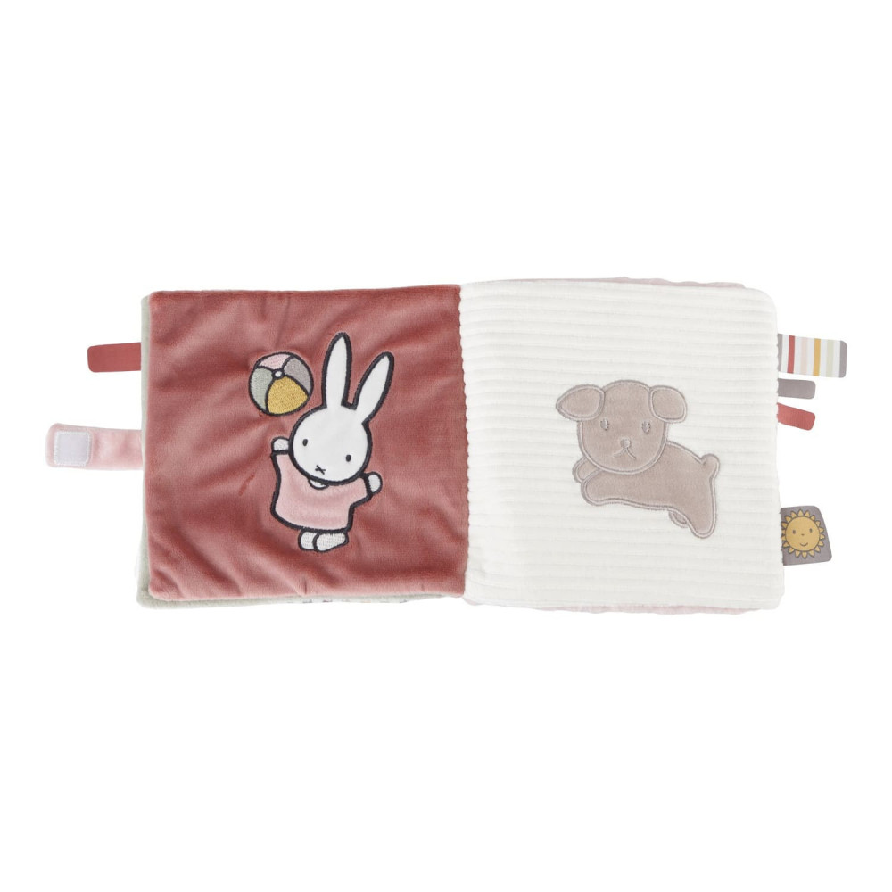 Livre d'activités en tissu Miffy Fluffy rose - jeu d'éveil bébé