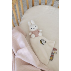 Doudou plat Miffy - Fluffy bleu