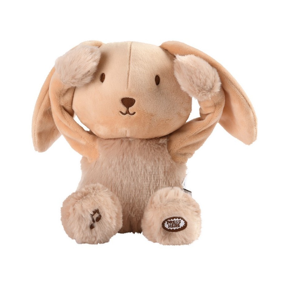 Peluche Coucou et Comptine Valentin Le lapin