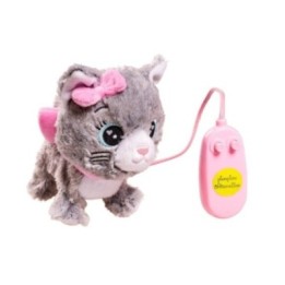 Peluche filoguidée chat -  Moustache marche avec moi
