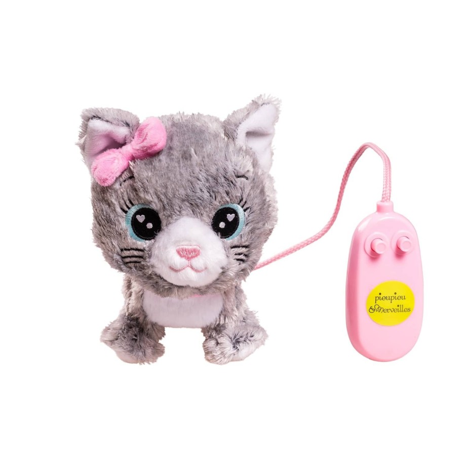 Moustache chat en peluche qui marche et aboie, jouet enfant 3+
