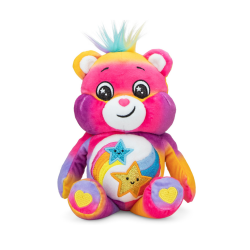 Peluche Bisounours - TOUBONTE - 22cm - Glitter étoile arc-en-ciel