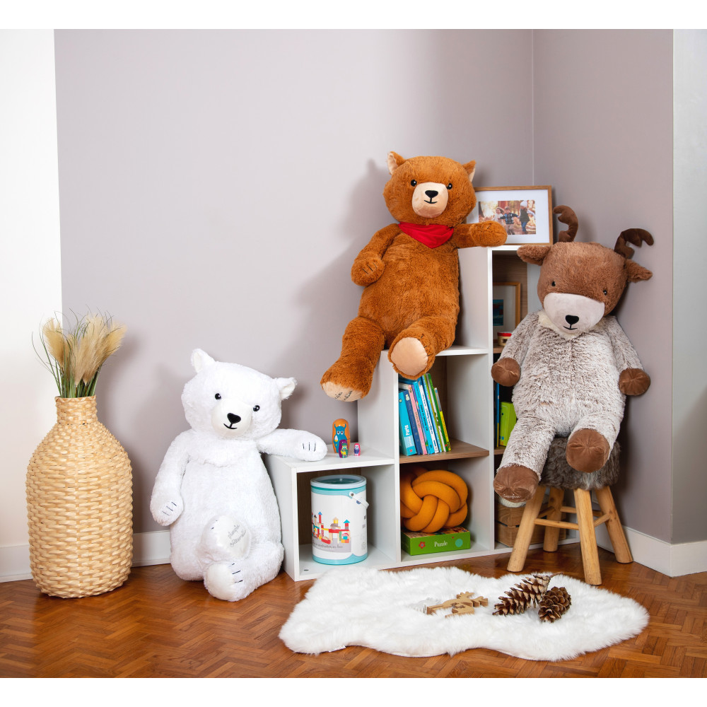 Giant plush Gaston beige teddy bear 100 cm