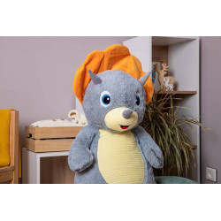 Peluche géante Keops le Triceratops 100cm Dinosaure Made in France