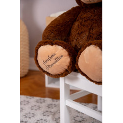 Peluche Géante Augustin l'Ourson Chocolat - 70 cm