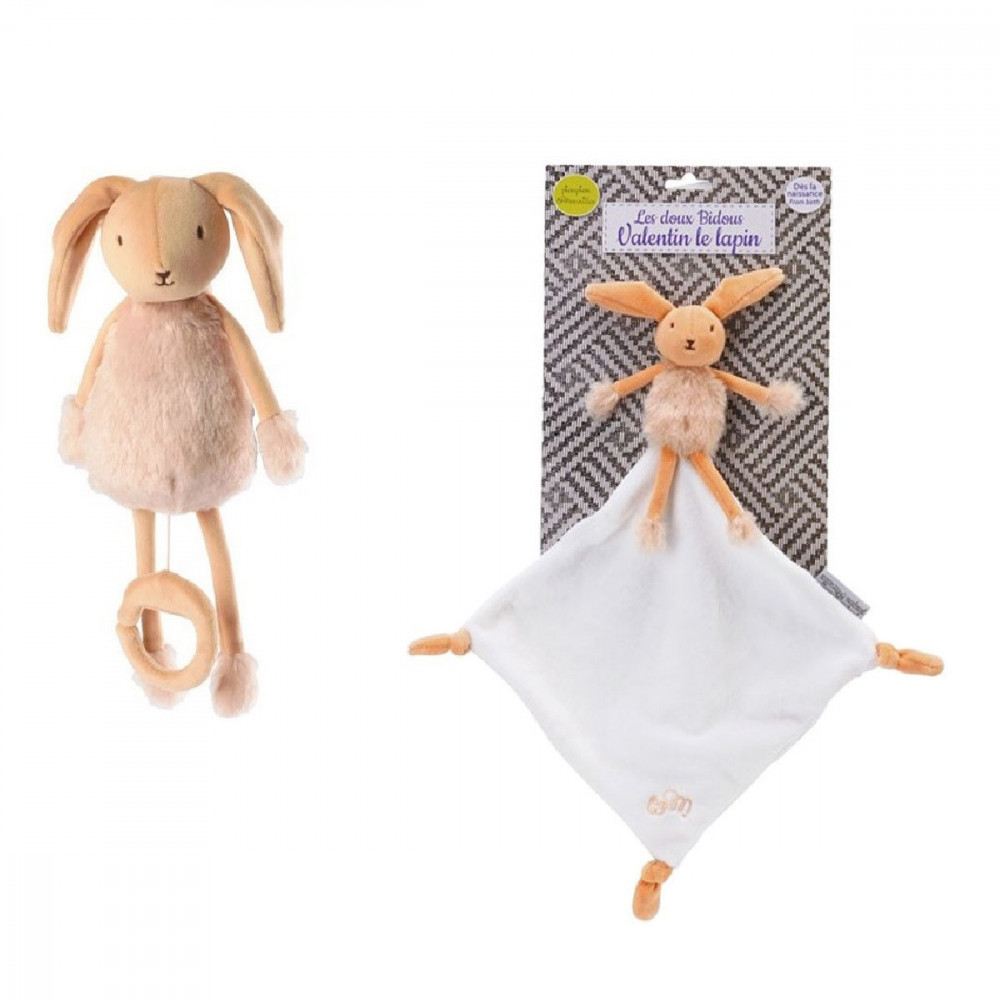 JOUET D'ACTIVITÉ AVEC MUSIQUE LAPIN EN PELUCHE - BEIGE