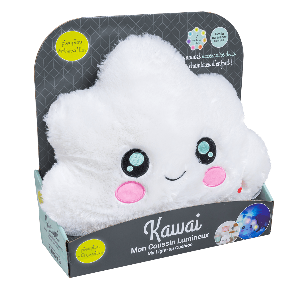 Kawai Coussin Lumineux nuage - peluche veilleuse déco chambre d'enfant