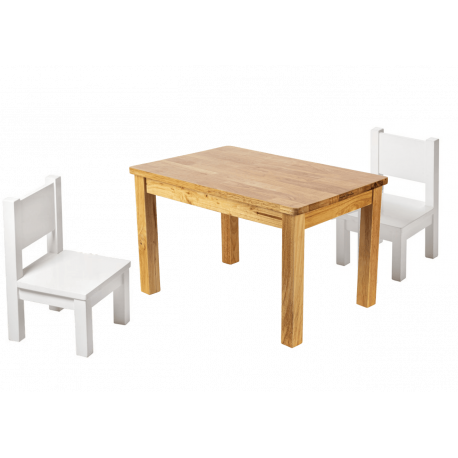 Ensemble Table Ovaline blanche et Chaises Ovaline Roses