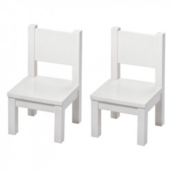 Ensemble Table et Chaises Enfant Montessori - Bois naturel et blanc - 1-4 ans