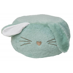 Pouf en peluche pour enfant 1-4 ans - Lapin vert - Made in France