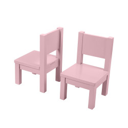 Lot de 2 - Ma première chaise Enfant - Montessori - Rose - 1-4 ans