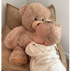 Peluche Géante Augustin l'Ourson Beige - 70 cm