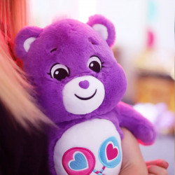 Peluche Bisounours - TOUGENTILLE - 30cm - Violet