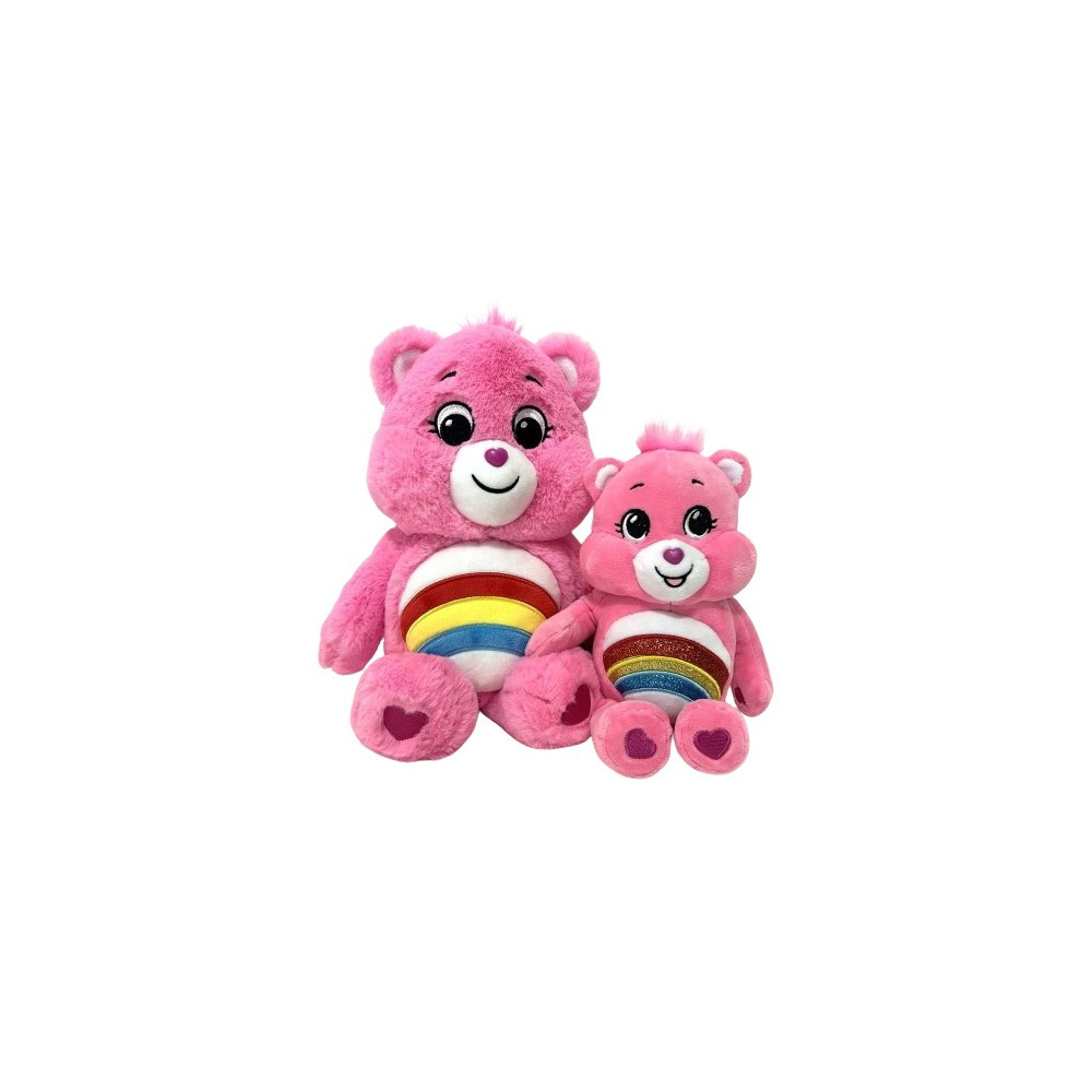 Peluche Bisounours Toucalin Rose Avec Arc En Ciel 28 cm - Peluche