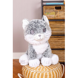 Peluche Géante Moustache le Chat - 50cm