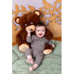 Peluche Géante Augustin l'Ourson Chocolat - 70 cm