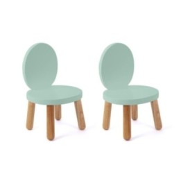 Lot de 2 Ma première chaise enfant OVALINE Vert Sauge 1-4 ans